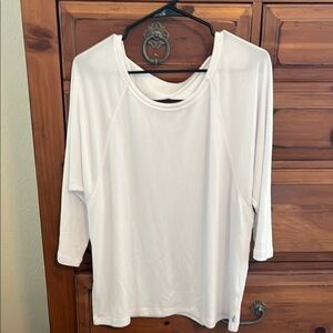 Cream Relaxed Long Sleeve Tee Talbots NWOT